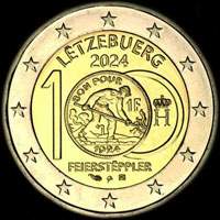 Luxembourg 2024 - 100 ans des pièces en franc à l'effigie du Feierstëppler - 2 euro commémorative