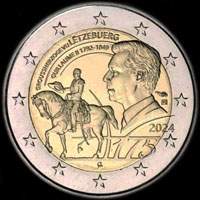 Luxembourg 2024 - 175 ans de la mort du Grand-Duc Guillaume II - 2 euro commémorative