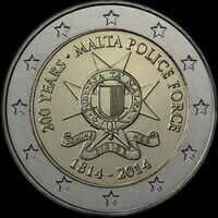 Malte 2014 - 200 ans de la Police Maltaise - 2 euro commémorative