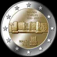 Malte 2021 - Temples de Tarxien - 2 euro commémorative