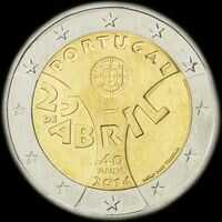 Portugal 2014 - 40 ans de la Révolution des Oeillets - 2 euro commémorative