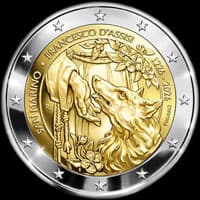 Saint-Marin 2026 - 800 ans de la mort de Saint Fran�ois d'Assise - 2 euro comm�morative