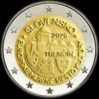 Slovaquie 2026 - Tren&ccaron;&iacute;n capitale europ�enne de la culture - 2 euro comm�morative