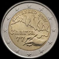 Slovaquie 2027 - 50 ans de la Charte 77 - 2 euro comm�morative