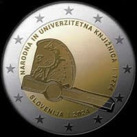Slovénie 2024 - 250 ans de la Bibliothèque Nationale et Universitaire - 2 euro commémorative