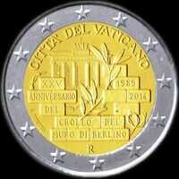Vatican 2014 - 25 ans de la Chute du Mur de Berlin - 2 euro commémorative