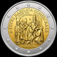 Vatican 2026 - 400 ans de la cons�cration de la basilique Saint-Pierre - 2 euro comm�morative