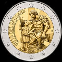 Vatican 2026 - Magist�re du Pape L�on&nbsp;XIV et message de paix&nbsp;au&nbsp;monde - 2 euro comm�morative