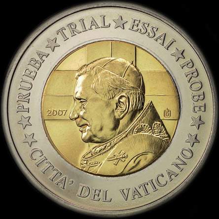 Vatican 2007 - 80 ans du Pape Benoît XVI - 2 euro commémorative