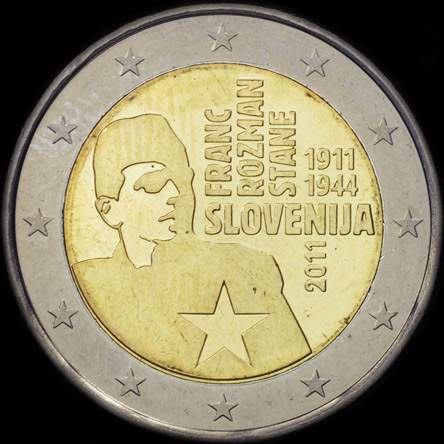 Slov�nie 2011 - 100 ans de Franc Rozman-Stane - 2 euro comm�morative