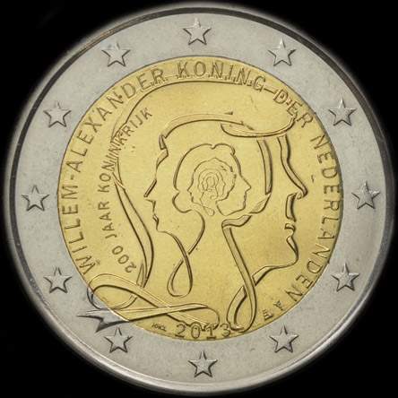 Pays-Bas 2013 - 200 ans du Royaume - 2 euro commémorative