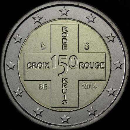 Belgique 2014 - 150 ans de la Croix Rouge belge - 2 euro commémorative