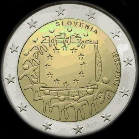 Slovénie 2015 - 30 ans du Drapeau de l'UE - 2 euro commémorative