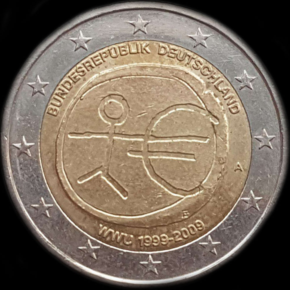 Allemagne 2009 - 10 ans de l'UEM - 2 euro commmorative