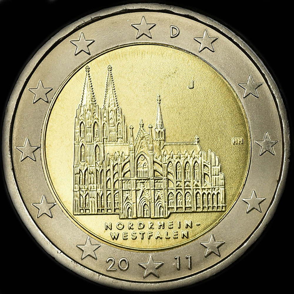 Allemagne 2011 - Rhnanie-du-Nord-Westphalie: Cathdrale de Cologne - 2 euro commmorative