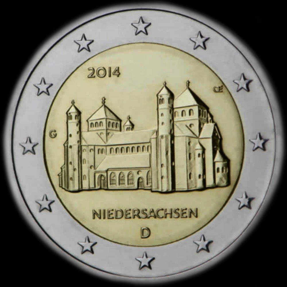 Allemagne 2014 - Basse-Saxe: Eglise Saint-Michel d'Hildesheim - 2 euro commmorative