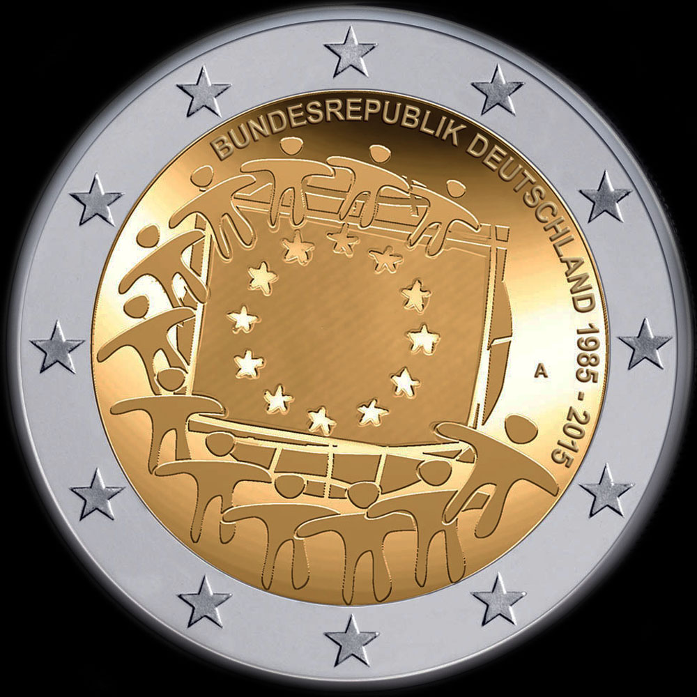 Allemagne 2015 - 30 ans du drapeau de l'UE - 2 euro commmorative