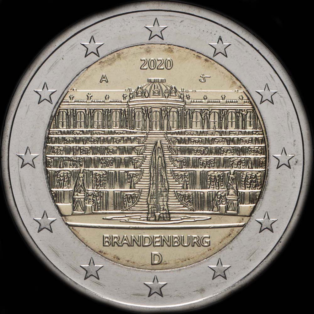 Allemagne 2020 - Brandebourg: Chteau de Sanssouci - 2 euro commmorative