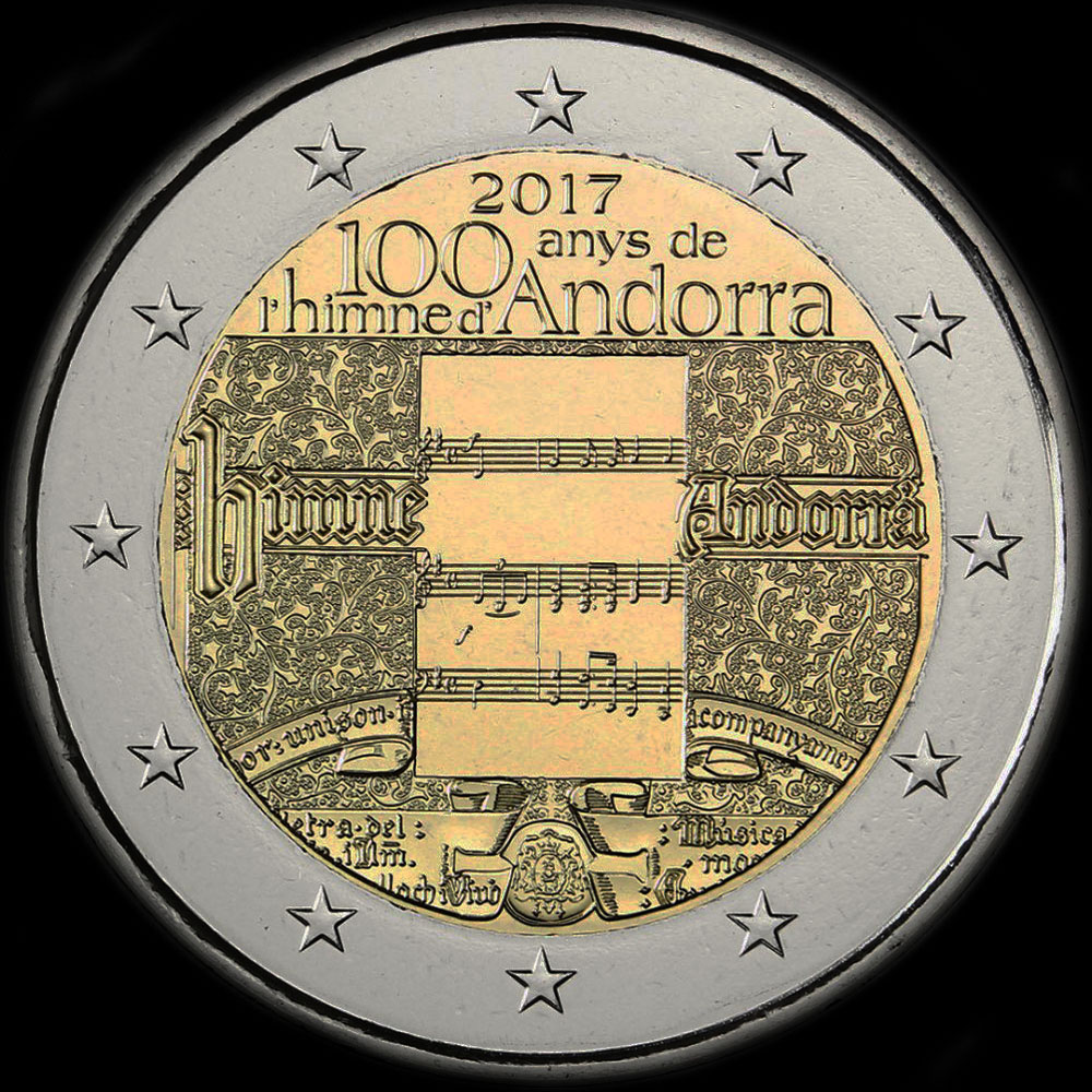 Andorre 2017 - 100 ans de l'Hymne national - 2 euro commmorative