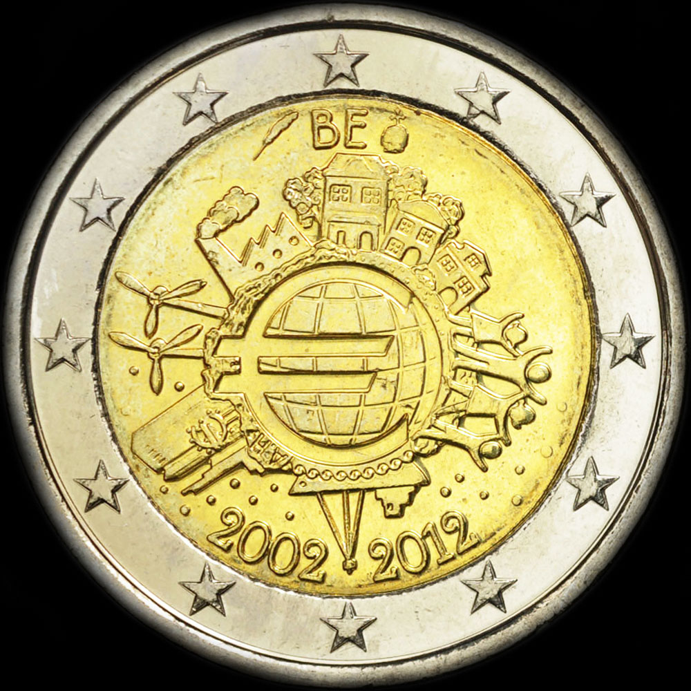 Belgique 2012 - 10 ans de circulation de l'euro - 2 euro commmorative