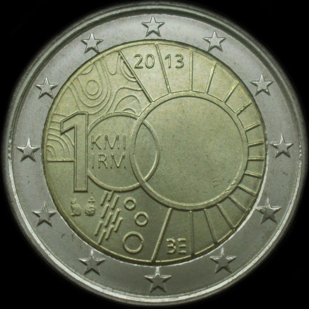 Belgique 2013 - 100 ans de l'Institut Mtorologique Royal - 2 euro commmorative