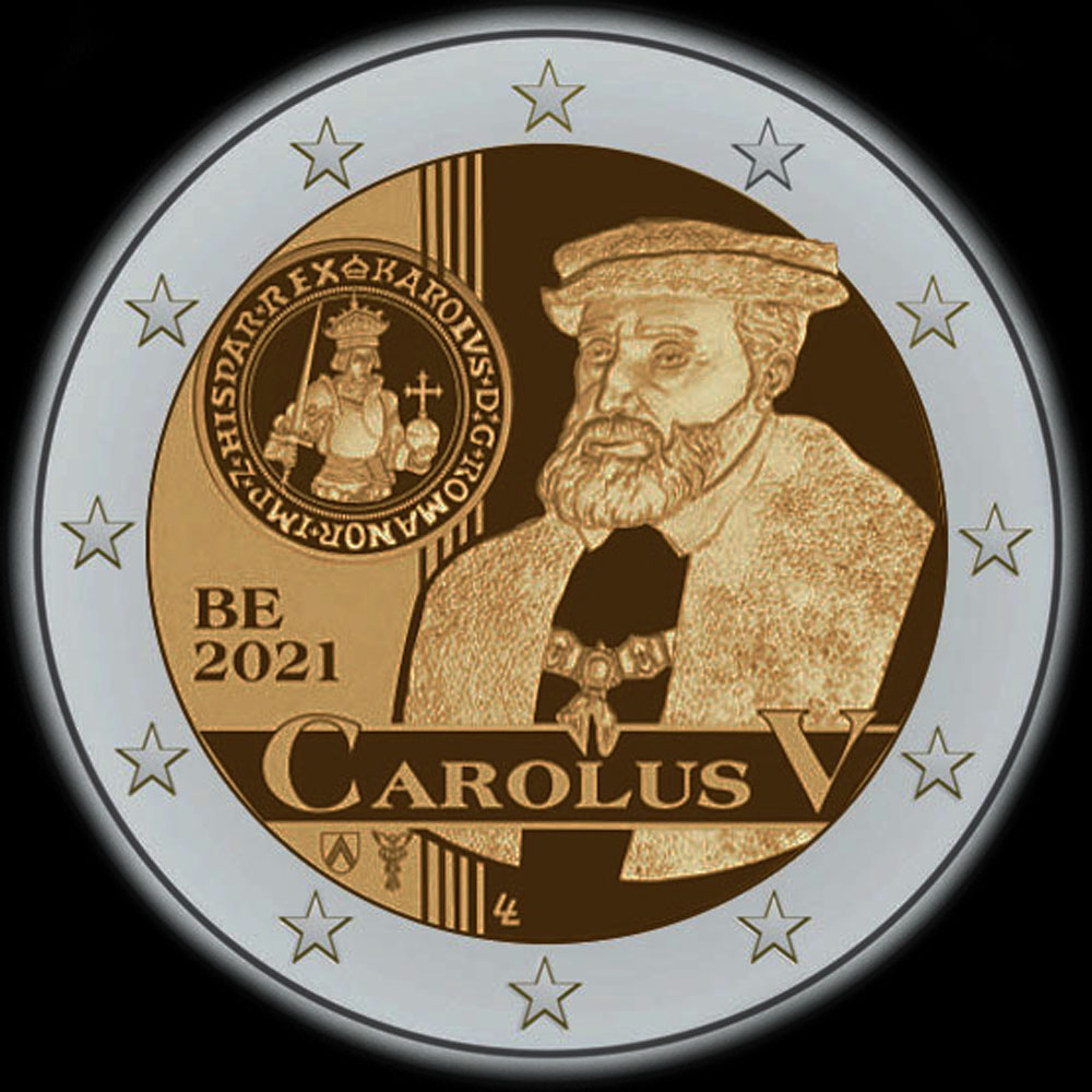 Belgique 2021 - 500 ans de l'ordonnance de 2me priode d'mission de pices de Charles V - 2 euro commmorative