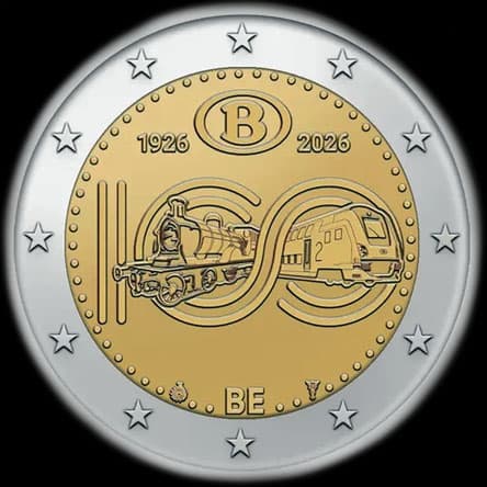 Belgique 2026 - 100 ans de la SNCB - 2 euro comm�morative