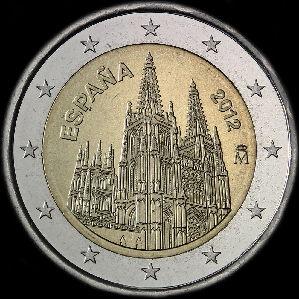 Espagne 2012 - Cathdrale de Burgos - Hritage Mondial de l'Unesco - 2 euro commmorative