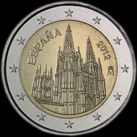 Espagne 2012 - Cathdrale de Burgos - Hritage Mondial de l'Unesco - 2 euro commmorative