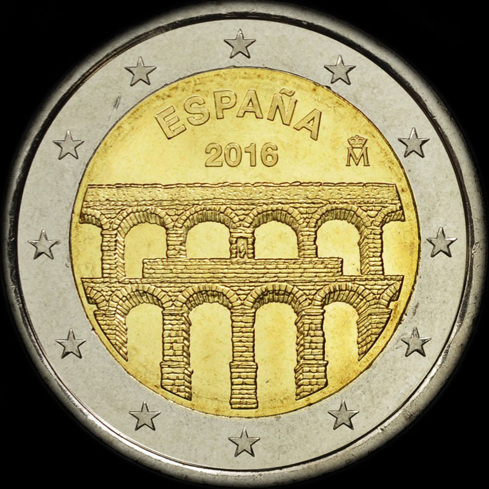 Espagne 2016 - Aqueduc de Sgovie - Hritage Mondial de l'Unesco - 2 euro commmorative