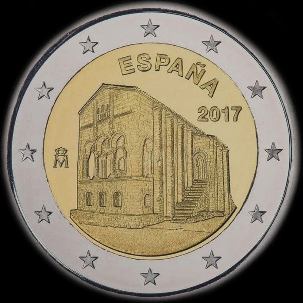 Espagne 2017 - Santa Maria del Naranco - Hritage Mondial de l'Unesco - 2 euro commmorative