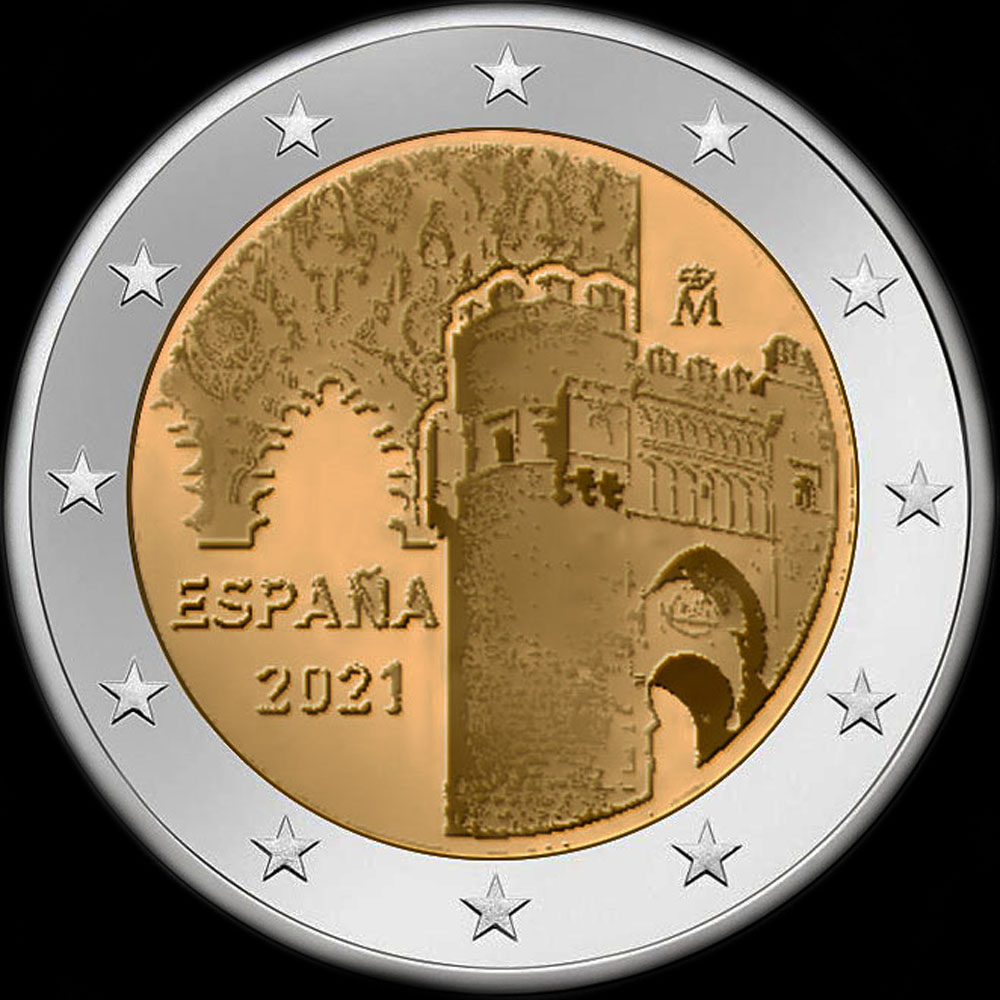 Espagne 2021 - Cit historique de Tolde - Hritage Mondial de l'Unesco - 2 euro commmorative