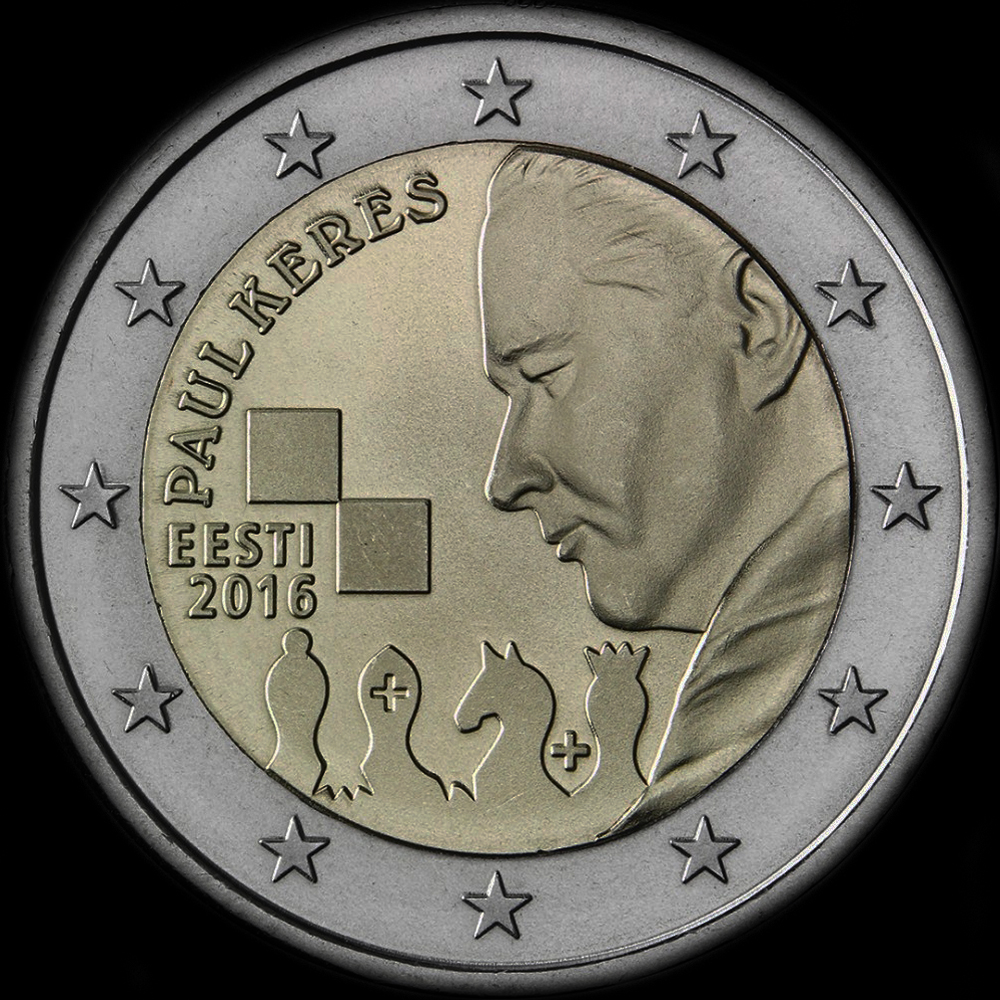 Estonie 2016 - 100 ans de Paul Keres - 2 euro commmorative