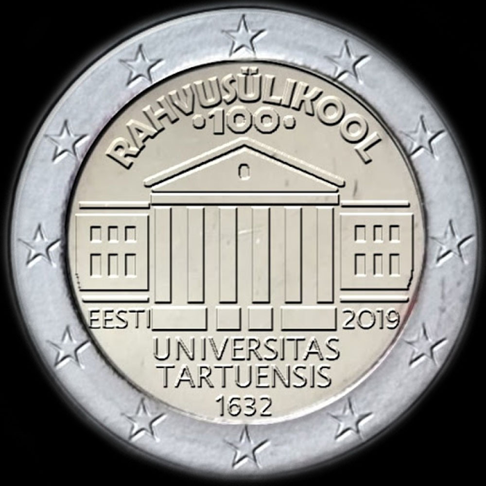 Estonie 2019 - 100 ans de l'Universit de Tartu - 2 euro commmorative
