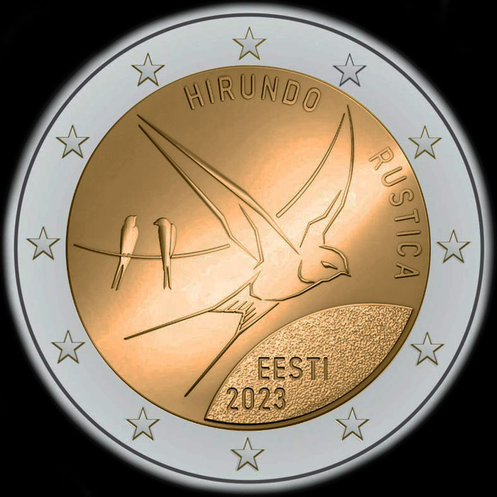 Estonie 2023 - Hirondelle Rustique - 2 euro commmorative
