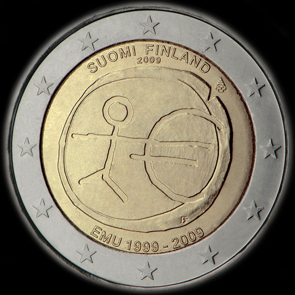 Finlande 2009 - 10 ans de l'UEM - 2 euro commmorative