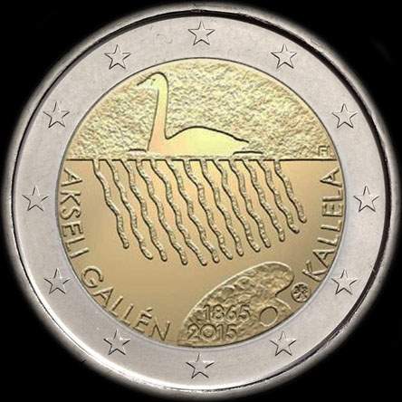 Finlande 2015 - 150 ans de Akseli Gallen-Kallela - 2 euro commmorative