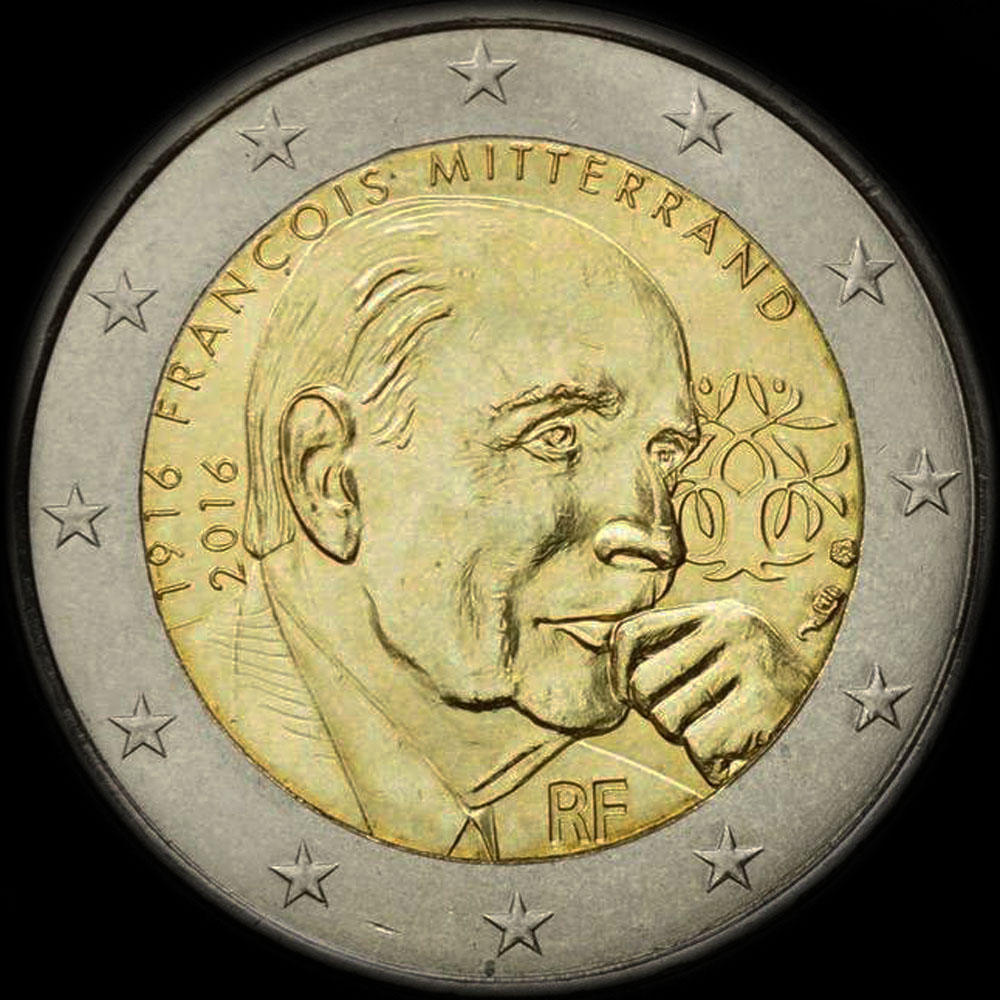 France 2016 - 100 ans de Franois Mitterrand - 2 euro commmorative