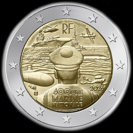 France 2026 - 400 ans de la Marine nationale - 2 euro comm�morative