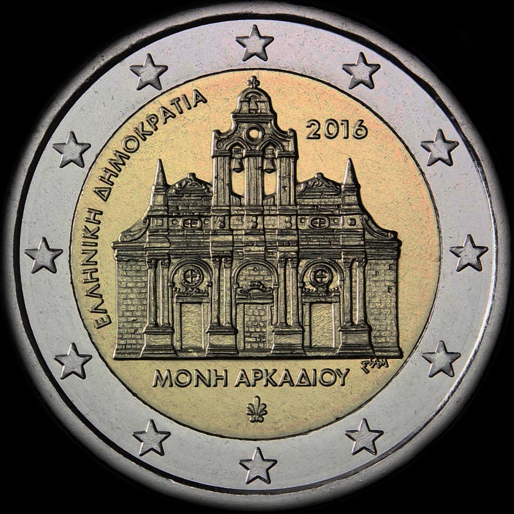 Grce 2016 - 150 ans de la tragdie du Monastre d'Arkadi - 2 euro commmorative