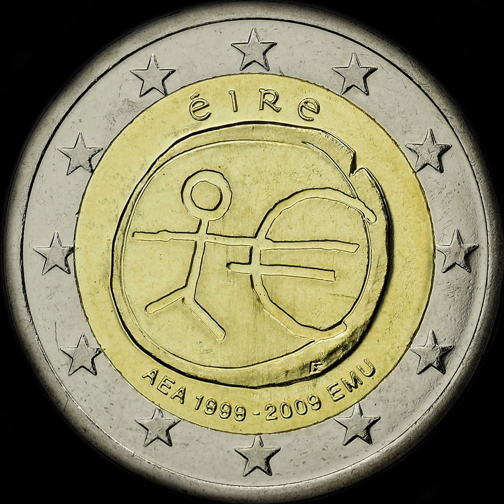 Irlande 2009 - 10 ans de l'UEM - 2 euro commmorative