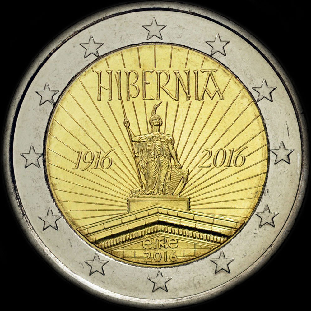 Irlande 2016 - 100 ans de l'Insurrection de Pques, Hibernia - 2 euro commmorative