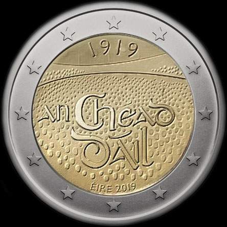 Irlande 2019 - 100 ans de la 1re runion de Dil ireann (Assemble d'Irlande) - 2 euro commmorative