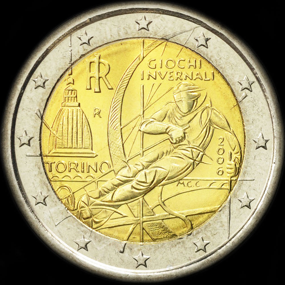 Italie 2006 - Jeux Olympiques d'Hiver  Turin - 2 euro commmorative