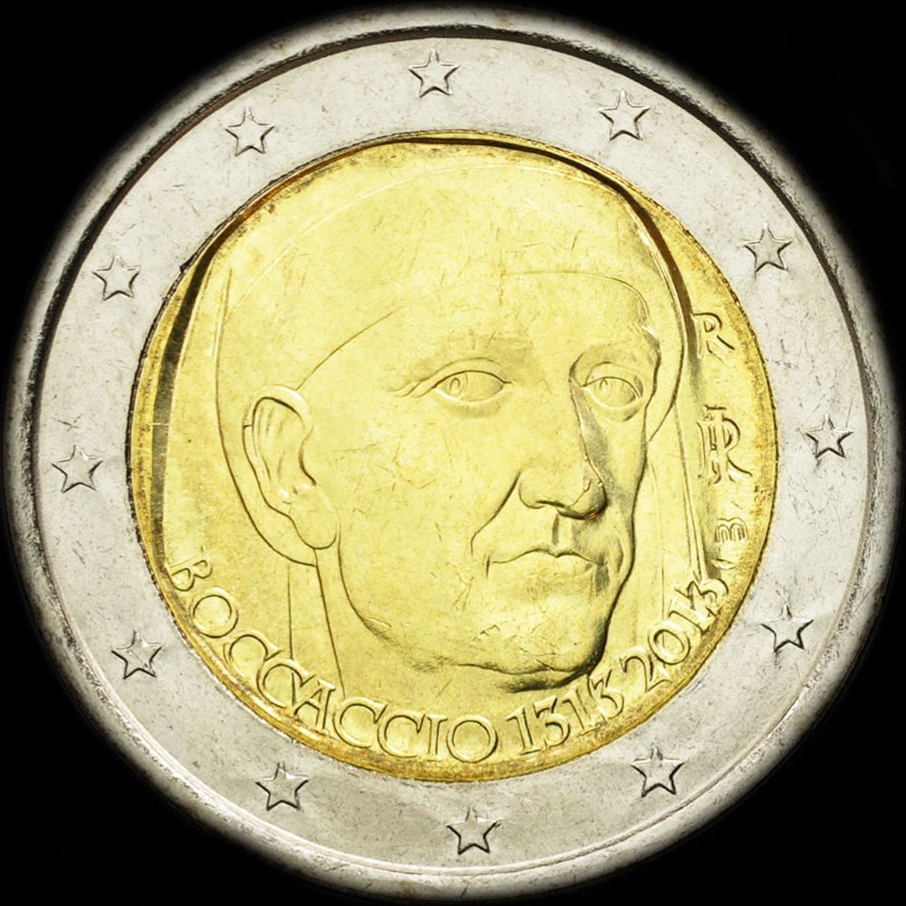 Italie 2013 - 700 ans de Giovanni Boccaccio - 2 euro commmorative