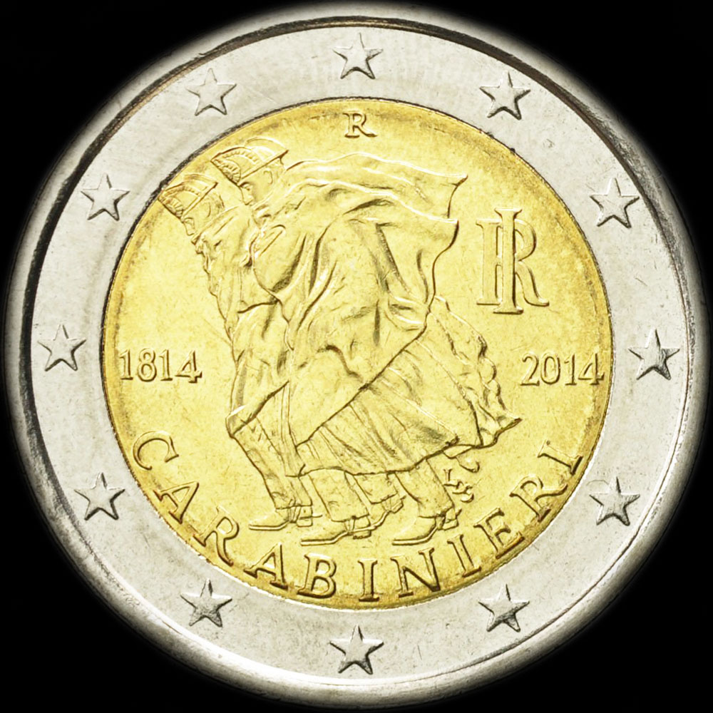 Italie 2014 - 200 ans des Carabiniers - 2 euro commmorative