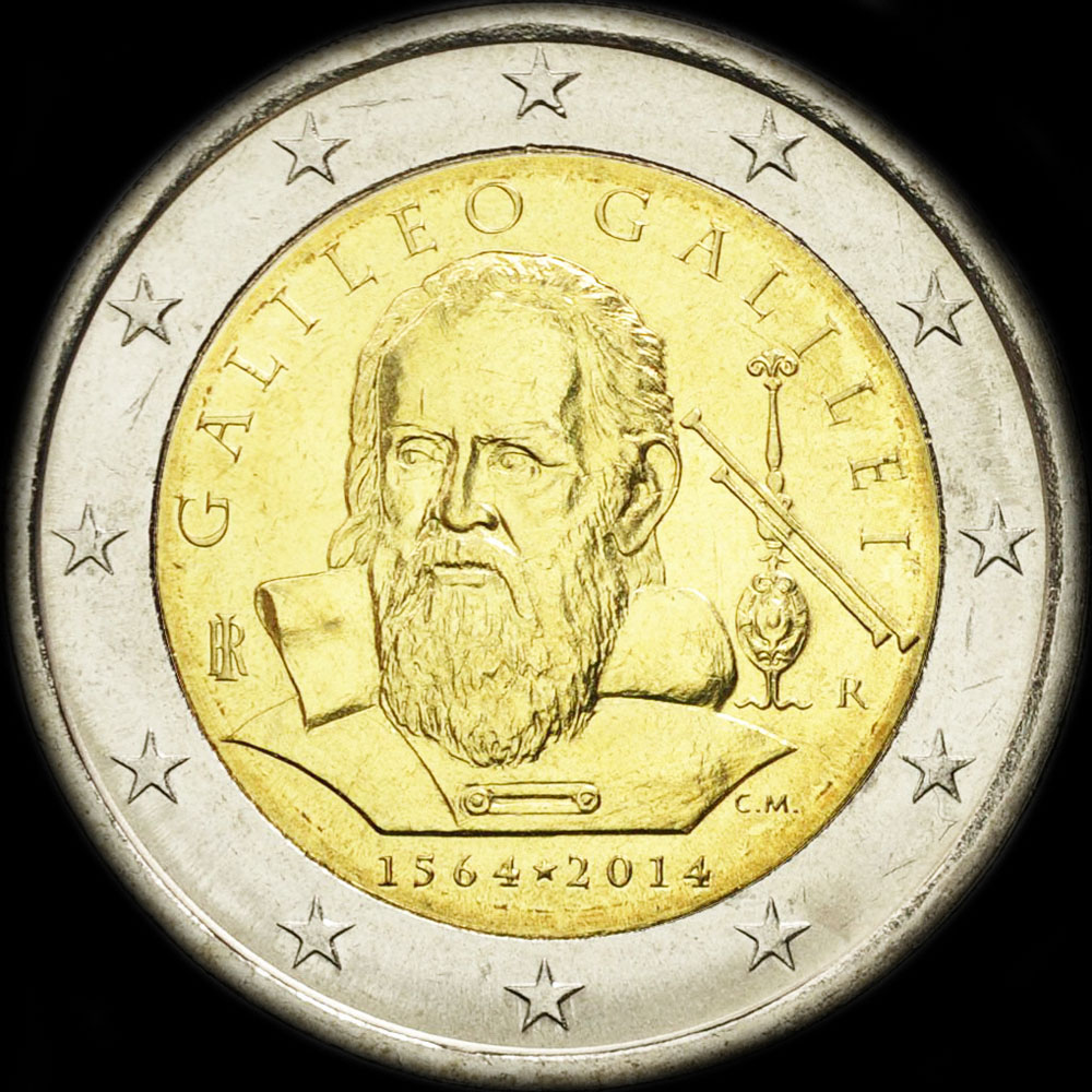 Italie 2014 - 450 ans de Galileo Galilei - 2 euro commmorative