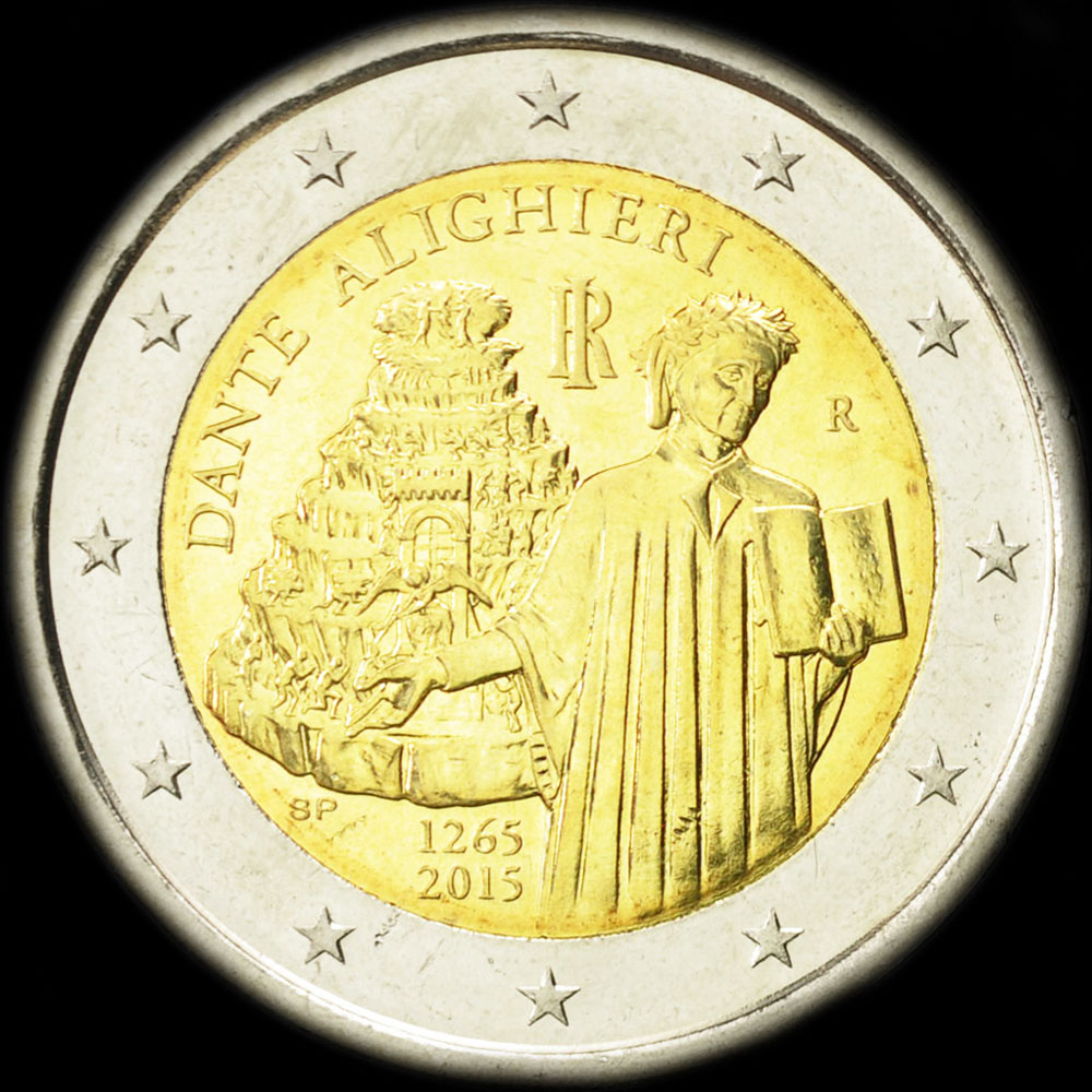 Italie 2015 - 750 ans de Dante Alighieri - 2 euro commmorative