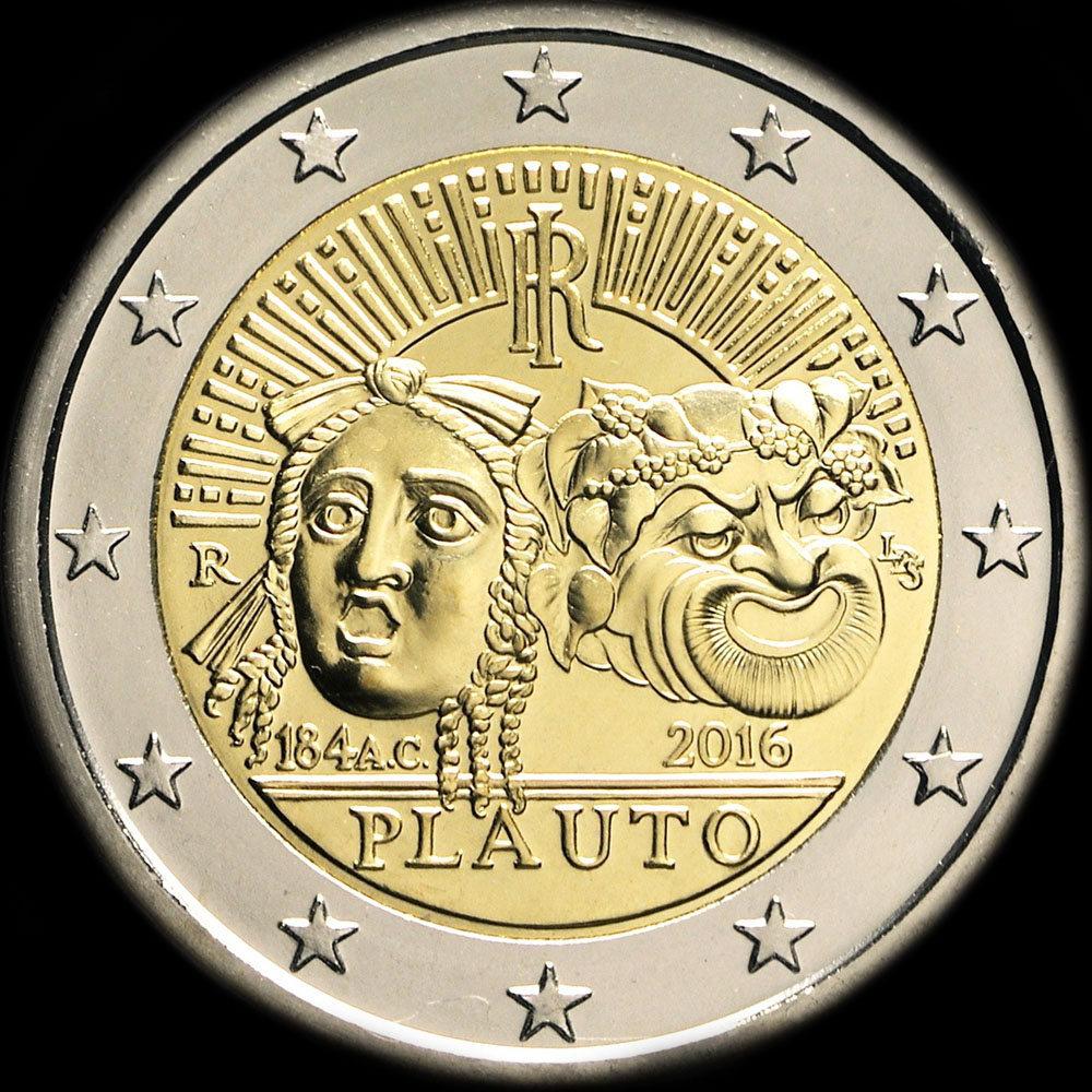 Italie 2016 - 2200 ans de la mort de Titus Maccius Plautus - 2 euro commmorative