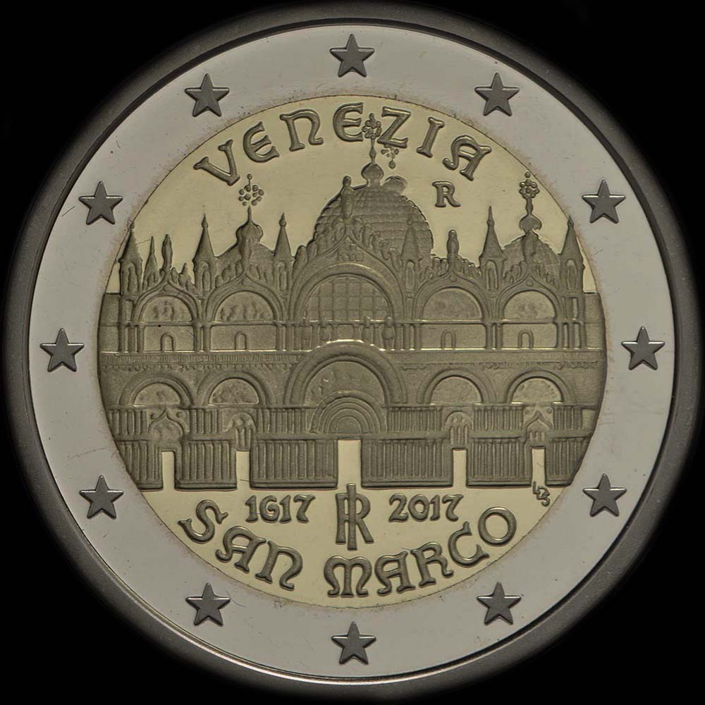 Italie 2017 - 400 ans de l'achvement de la Basilique Saint-Marc  Venise - 2 euro commmorative